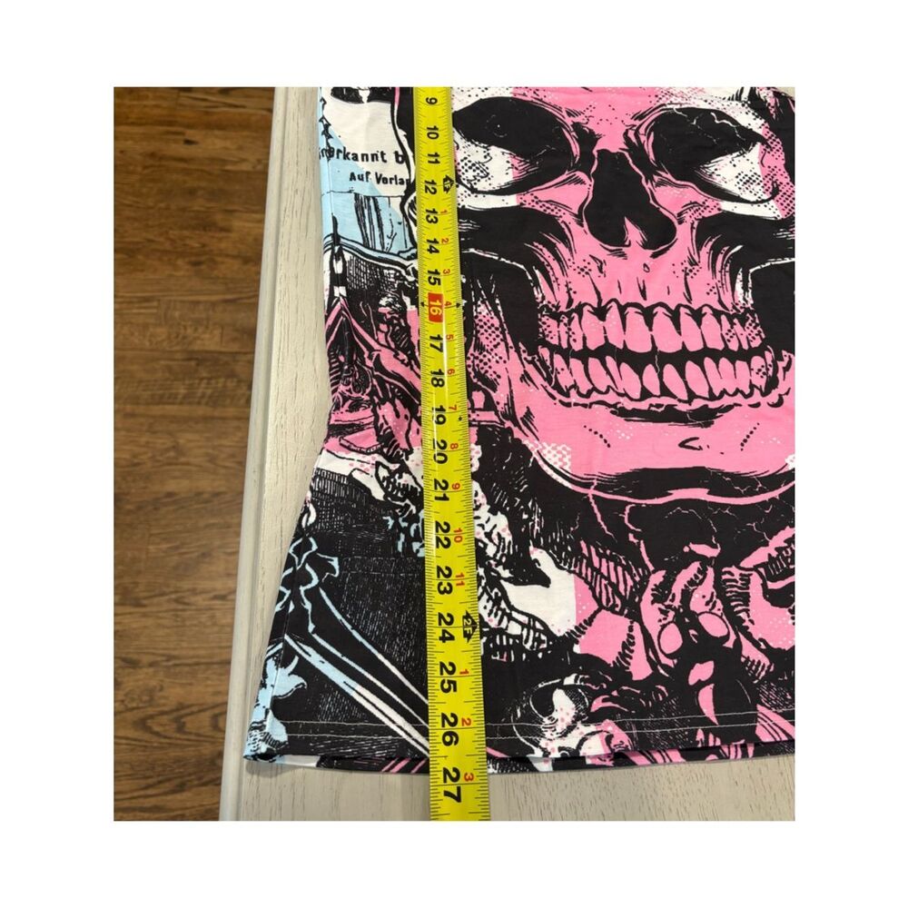 Pink Skull Graphic Racerback Tank Top - Picture 3 of 9